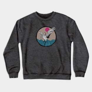 Chinese Bird Red-Crowned Crane Crewneck Sweatshirt